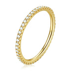 Sterling Silver Eternity Ring – Diamond & Colored CZ