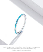 Sterling Silver Eternity Ring – Diamond & Colored CZ