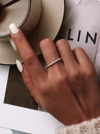 Sterling Silver Eternity Ring – Diamond & Colored CZ