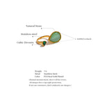 Green Stone Adjustable Ring – Gold Modern Statement Design