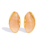 Amber Resin Drop Earrings – Gold Statement Design