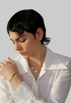 Luxe Cuban Link Bracelet – Gold Zircon Bar Design