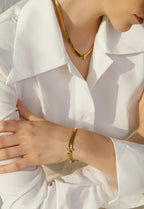 Luxe Cuban Link Bracelet – Gold Zircon Bar Design