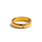Golden Whisper Ring – Minimalist Gold Band