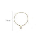 Heart Pearl Pendant Necklace – Gold Elegant Chain Design