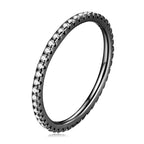 Sterling Silver Eternity Ring – Diamond & Colored CZ