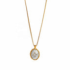 Golden Pearl Glow Pendant Necklace