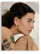 Golden Diamond Drop Earrings