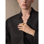 Eclipse Duo Dome Rings – Gold & Silver