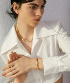 Luxe Cuban Link Bracelet – Gold Zircon Bar Design