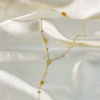 Elegant Y-Chain Necklace – Minimal French-Inspired Jewelry