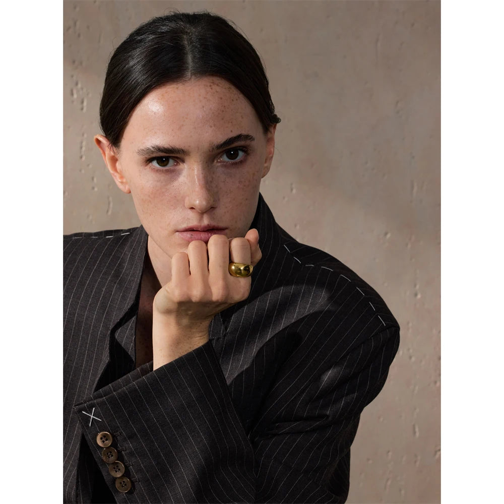 Eclipse Duo Dome Rings – Gold & Silver