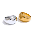 Eclipse Duo Dome Rings – Gold & Silver
