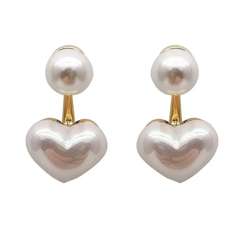 Heart Pearl Pendant Necklace – Gold Elegant Chain Design