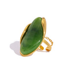 Amber Resin Drop Earrings – Gold Statement Design