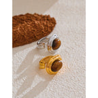 Gold Tiger Eye Ring – Modern Gold Band