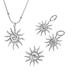 Solar Swirl Necklace – Hammered Sunburst Pendant