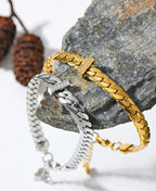 Luxe Cuban Link Bracelet – Gold Zircon Bar Design
