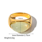 Aurora Dome Ring – Natural Stone Gold Statement Ring