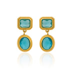 Golden Diamond Drop Earrings