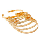 Gold Printed Bangle Set – 7-Piece Layering Bracelets