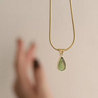Golden Olive Pendant Necklace