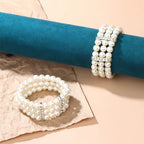 Triple Pearl Stretch Bracelet - Beaded
