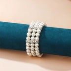 Triple Pearl Stretch Bracelet - Beaded