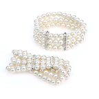 Triple Pearl Stretch Bracelet - Beaded
