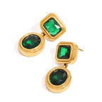 Golden Diamond Drop Earrings