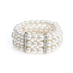 Triple Pearl Stretch Bracelet - Beaded