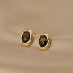 Amber Dawn Earrings – Gold Tiger’s Eye Studs