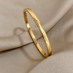Minimalist Bangle Bracelet for Women – Gold, Silver & Rose Gold