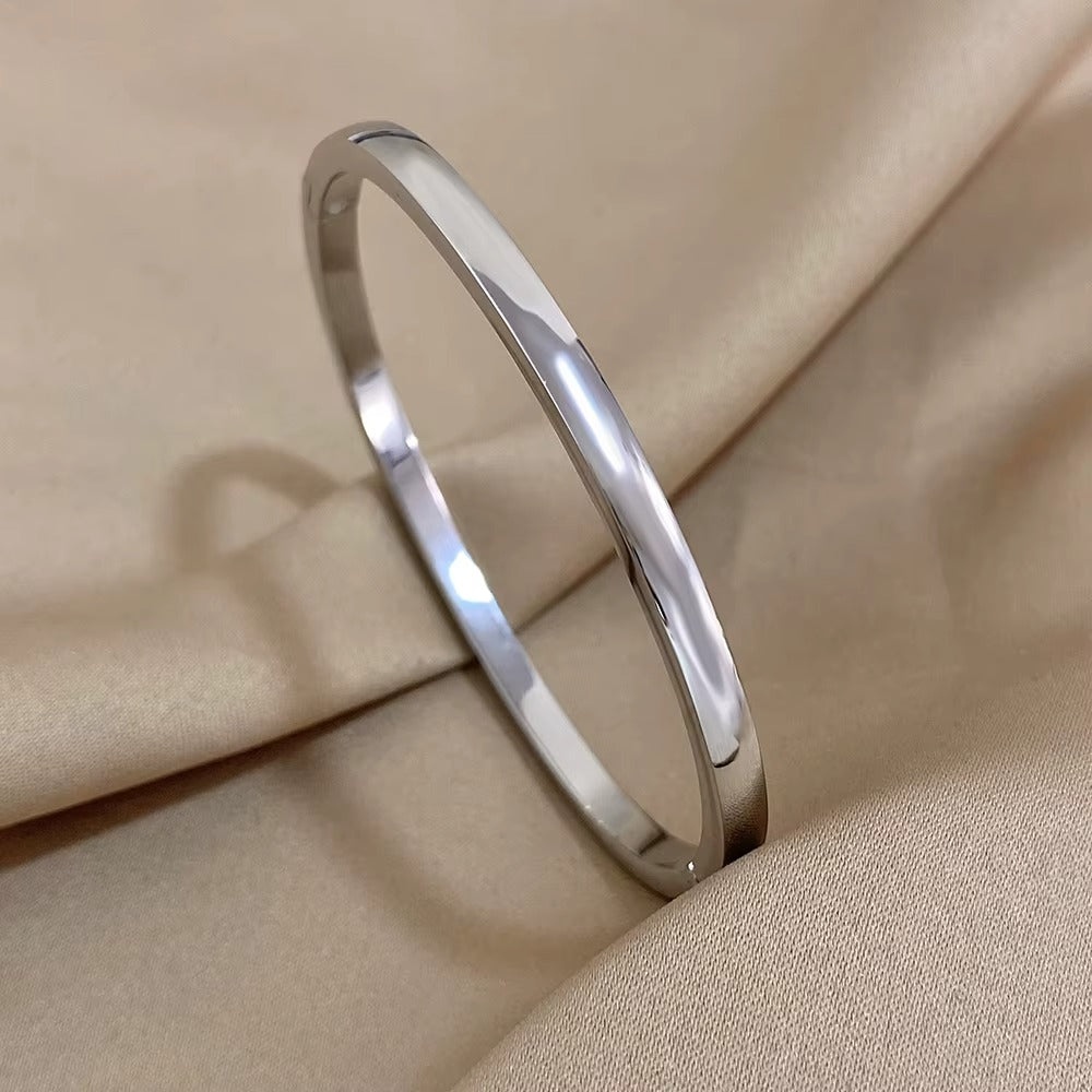 Minimalist Bangle Bracelet for Women – Gold, Silver & Rose Gold