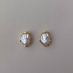 Pearl Stud Earrings – Gold & Silver